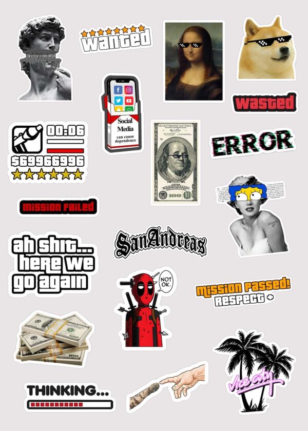 Aesthetic mini sticker sheet