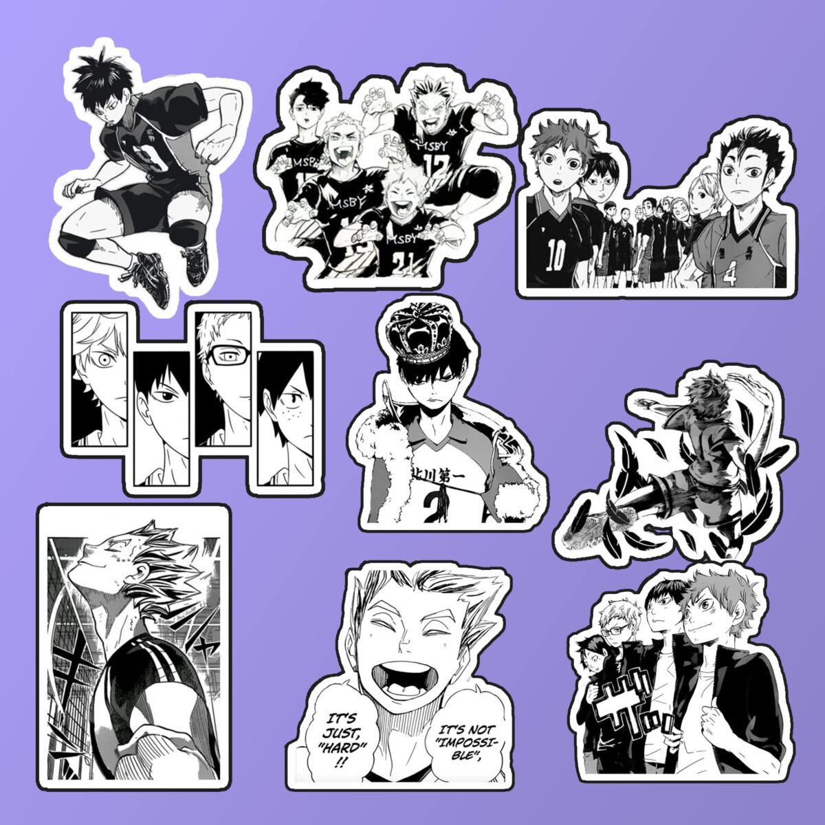 Haikyu manga sticker pack ( 9pcs ) - Image 1