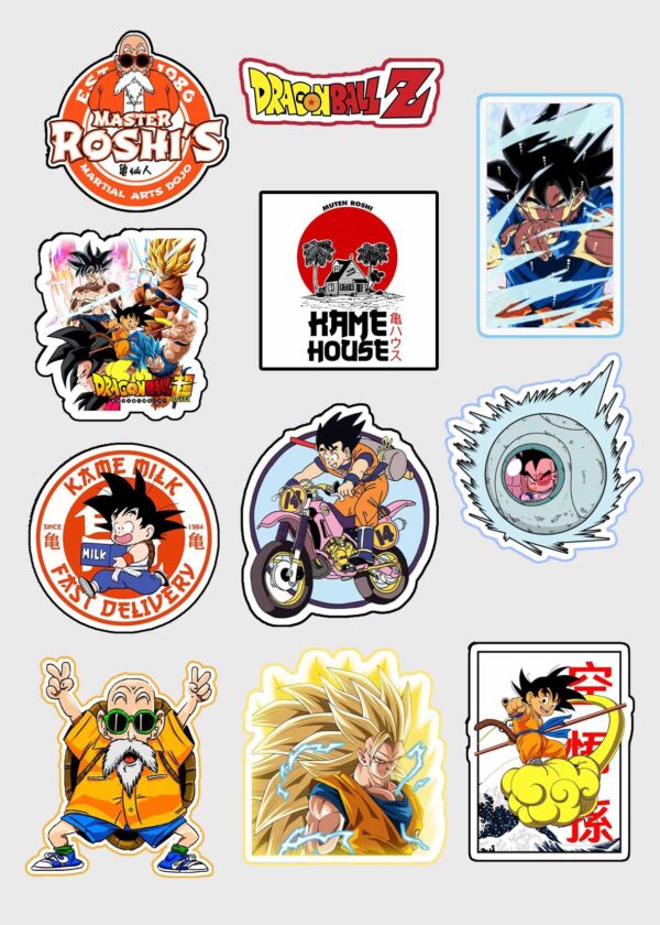 Dragon ballz mini sticker sheet