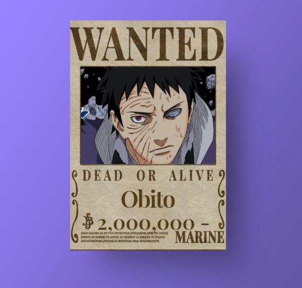 Wanted obito  poster