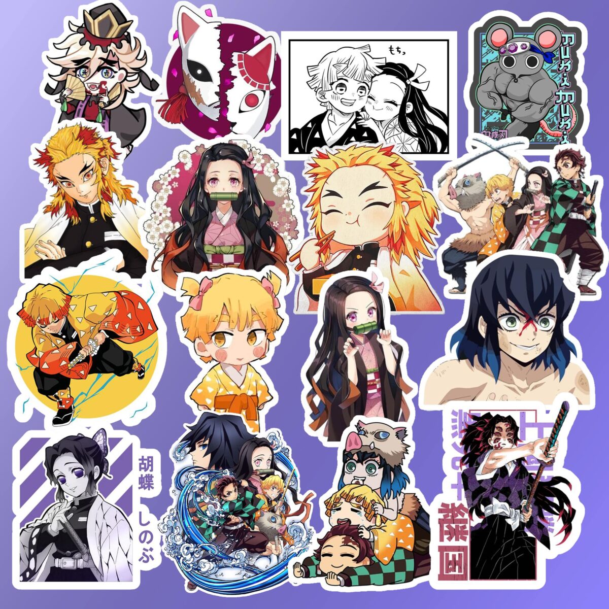 Demon slayer sticker pack ( 16pcs) - Image 1