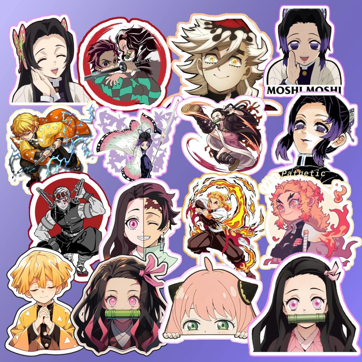 Demon slayer sticker pack ( 16pcs) - Image 1