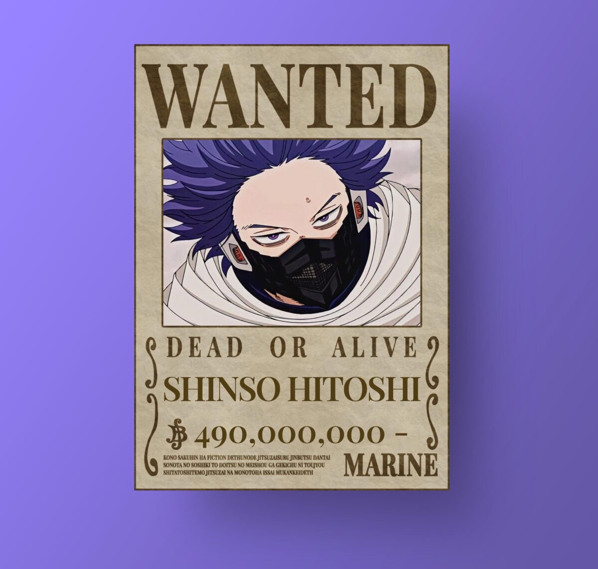 Wanted shinso hitoshi  poster - Image 1