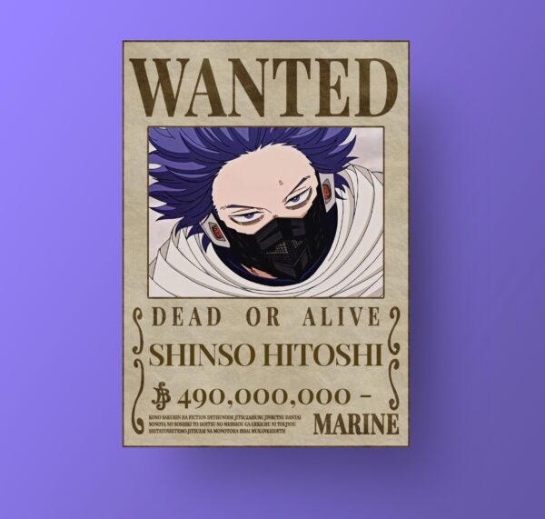 Wanted shinso hitoshi  poster