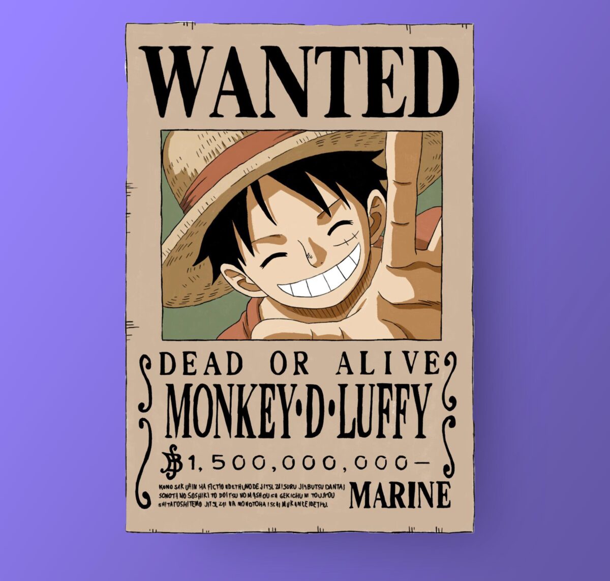 Wanted luffy poster - Image 1