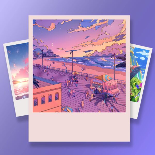 aesthetic anime girl polaroid