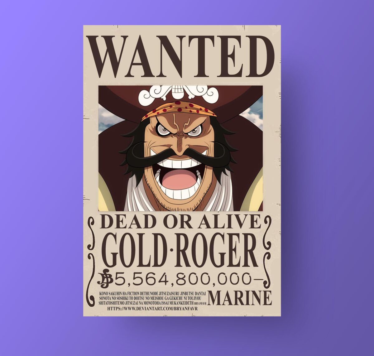 Wanted gold roger poster - Image 1