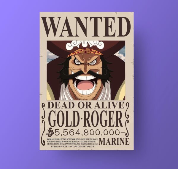 Wanted gold roger poster