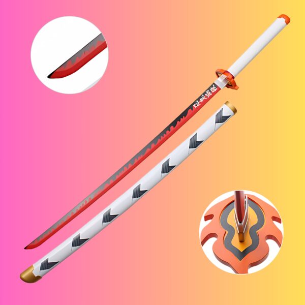 Demon Slayer Kyojuro Rengoku Cosplay Premium Life size [ 104 CM ] Wooden Katana