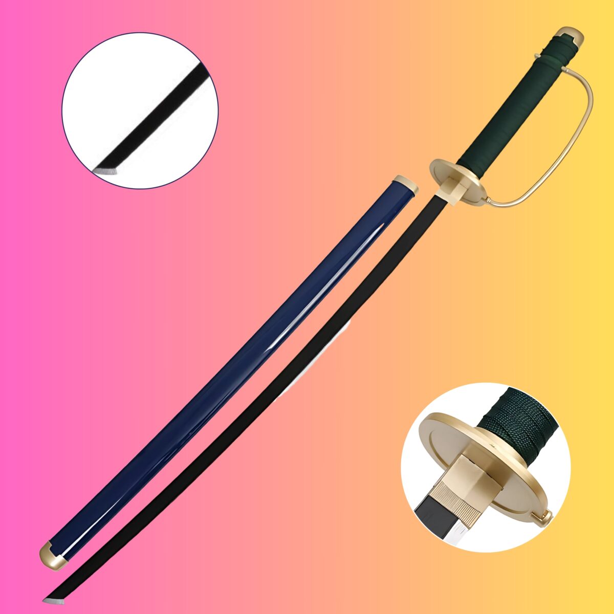 One Piece shanks Cosplay Premium Life size [ 104 CM ] Wooden Katana - Image 1