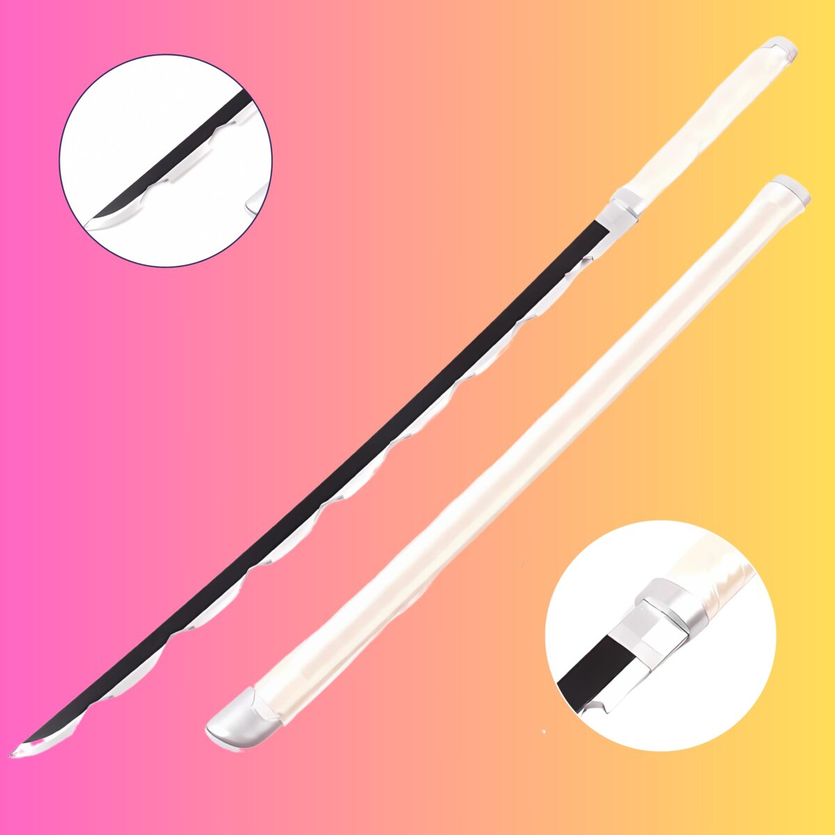 Demon Slayer Inosuke Cosplay Premium Life size [ 104 CM ] Wooden Katana - Image 1