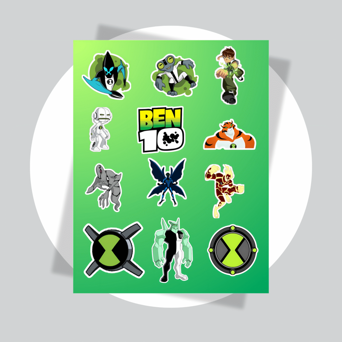 Ben 10 mini sticker sheet - Image 1