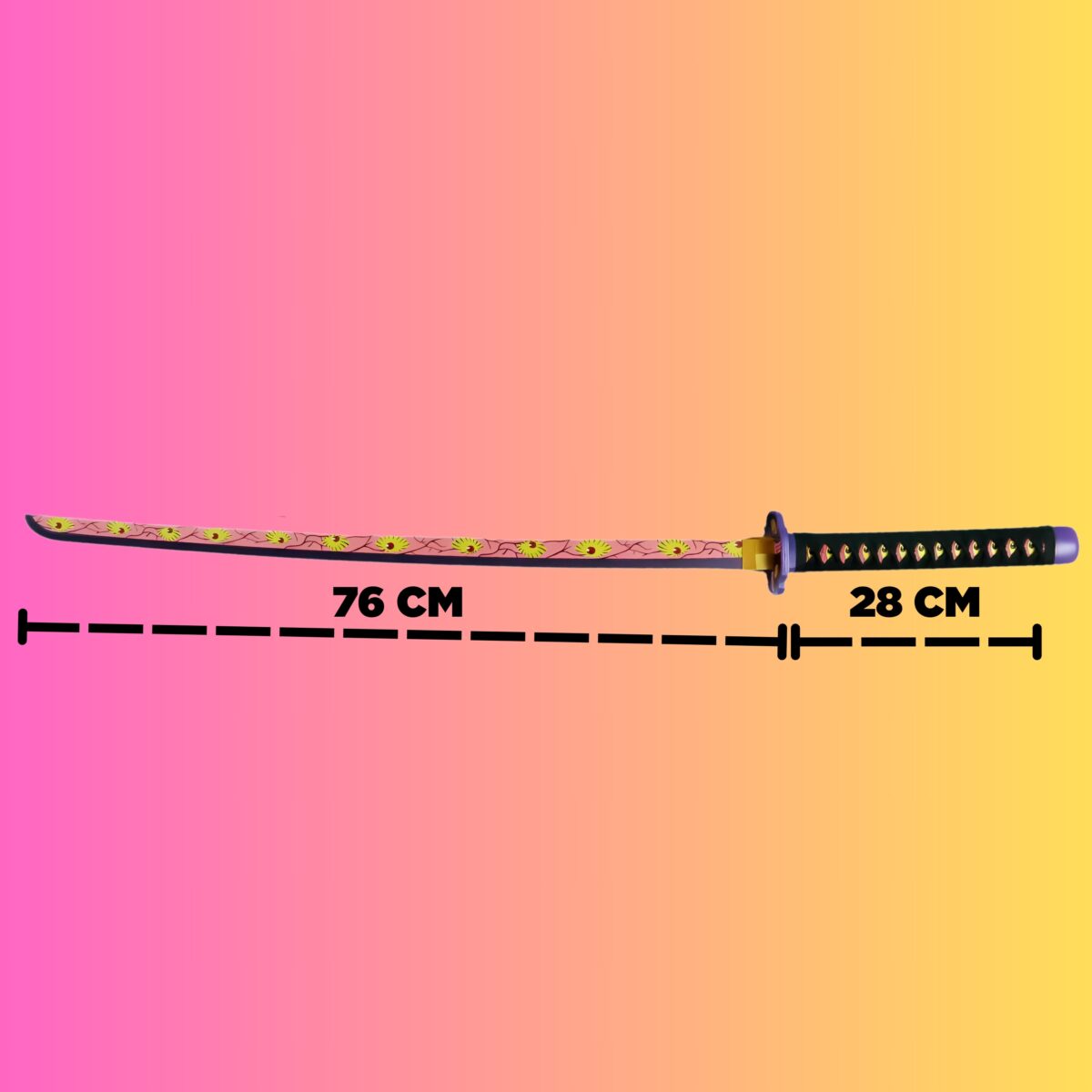 Demon Slayer Kokushibo Cosplay Premium Life size [ 104 CM ] Wooden Katana - Image 2