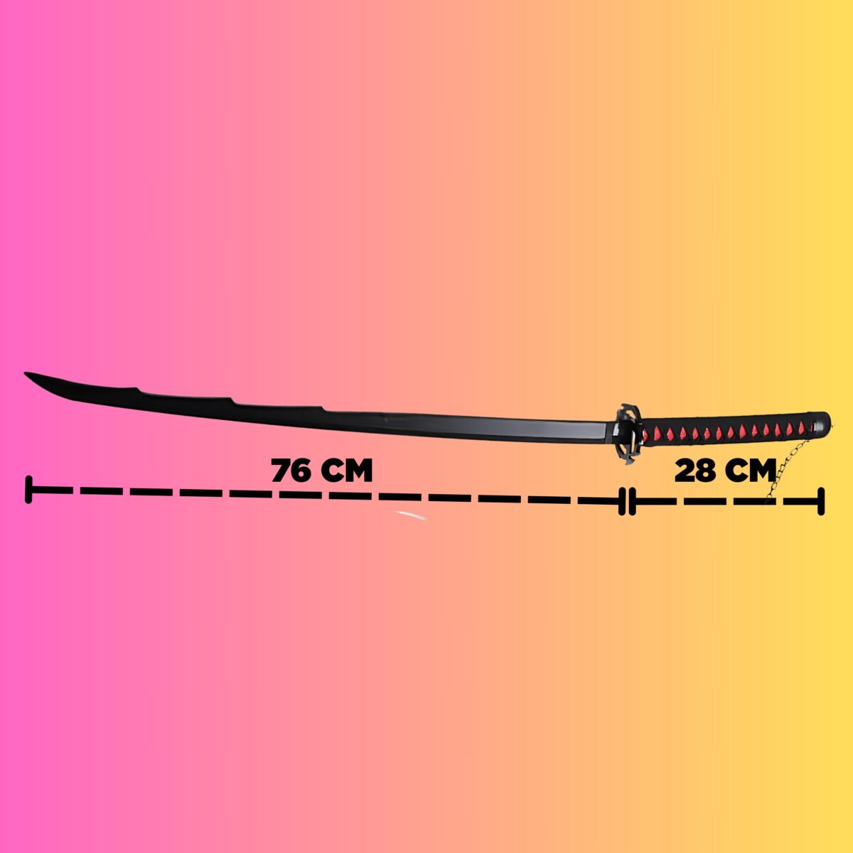 Bleach Ichigo kurosaki Cosplay Premium Life size [ 104 CM ] Wooden Katana (Copy) - Image 2