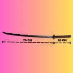 Bleach Ichigo kurosaki Cosplay Premium Life size [ 104 CM ] Wooden Katana (Copy) - Image 2